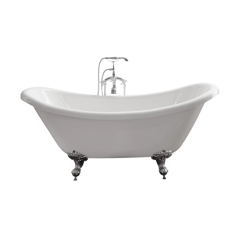 Acrylic freestanding bathtub bathroom soaking claw foot bathtub bath tub