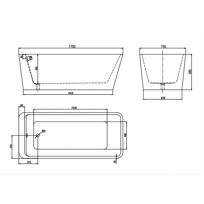 Freestanding Acrylic Tubs - Seamless Style for Upscale Bath Interiors