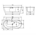 Acrylic Freestanding Tub - Seamless Luxury and Comfort