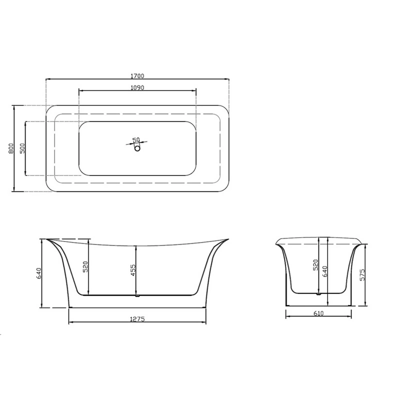 elegant Acrylic Bathtub - Bold Elegance for Modern Homes