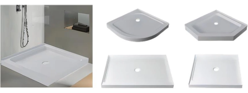 Elegant 2 tiling flanges Acrylic Shower Tray cUPC 48x32 Superior White Finish