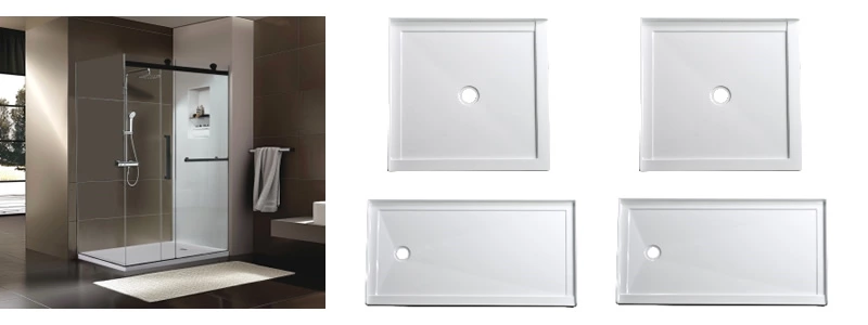 Elegant 2 tiling flanges Acrylic Shower Tray cUPC 48x32 Superior White Finish