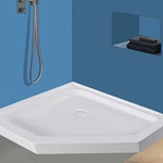 36''x36'' Diamond-Shaped Acrylic Shower Tray 100% Acrylic Reinforced with FRP Durable Design