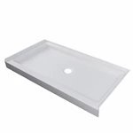 60"x32" Acrylic Shower Base Left or Right Drain Options cUPC Certified, Durable Full-Size Solutions