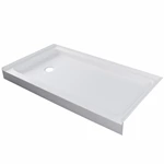 60"x32" Acrylic Shower Base Left or Right Drain Options cUPC Certified, Durable Full-Size Solutions