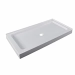 60"x32" Acrylic Shower Base Left or Right Drain Options cUPC Certified, Durable Full-Size Solutions