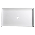 62"X38" ADA Compliant Slip-Resistant Acrylic Shower Base CUPC Certified