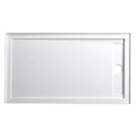 60"x36" Luxury CUPC Certified Acrylic Shower Pan with Stainless Steel Drain Cover