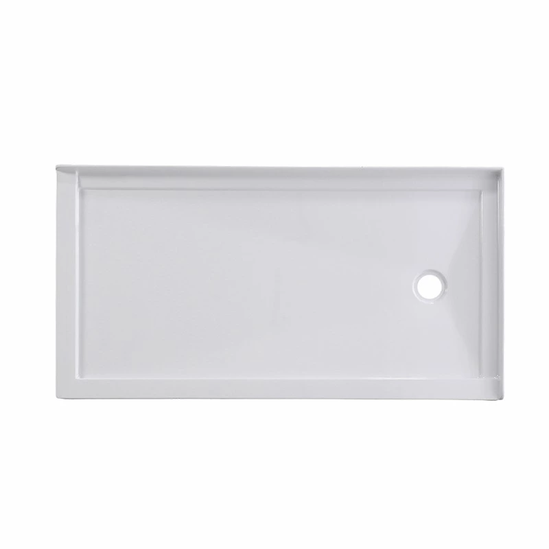 Durable White Acrylic 3-Wall Alcove Shower Base Popular Design cUPC Certified