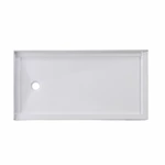 Durable White Acrylic 3-Wall Alcove Shower Base Popular Design cUPC Certified