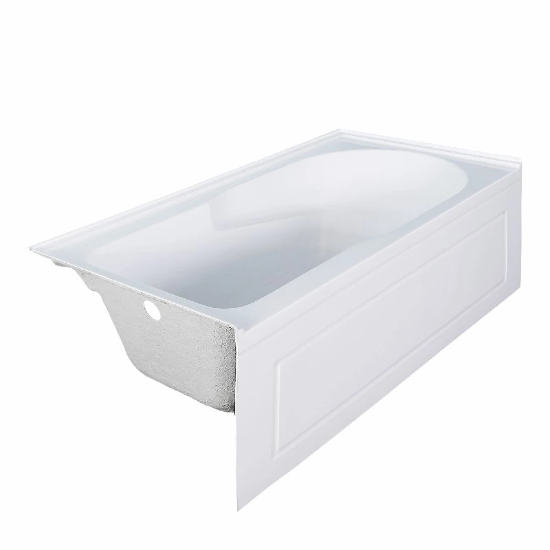 60"x32" Rectangle Acrylic Alcove Bathtub with Patterned Skirt CUPC Certified