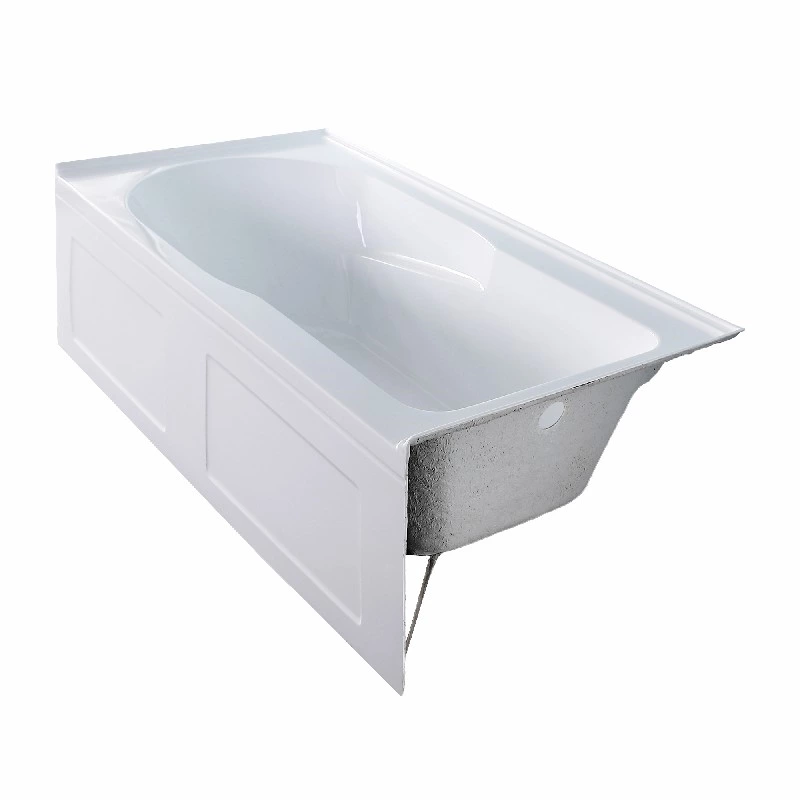 60"x32" Rectangle Acrylic Alcove Bathtub with Patterned Skirt