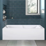 60"X32" 60"X30" Stylish Durable Acrylic Alcove Bathtubs with armrest design with right or left drain,Cupc-certified