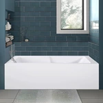 60"X32" 60"X30" Stylish Durable Acrylic Alcove Bathtubs with armrest design with right or left drain