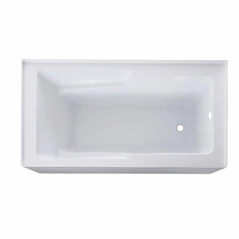 60"X32" 60"X30" Stylish Durable Acrylic Alcove Bathtubs with armrest design with right or left drain