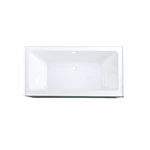 60"x32" Customizable Modern Acrylic Alcove Bathtub CUPC Certified with Center Left or Right Drain Options