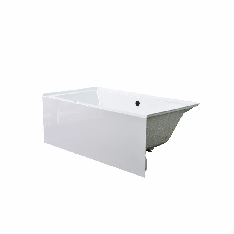 60"x32" Customizable Modern Acrylic Alcove Bathtub CUPC Certified with Center Left or Right Drain Options