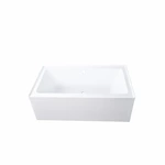 60"x32" Customizable Modern Acrylic Alcove Bathtub CUPC Certified with Center Left or Right Drain Options