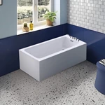 60"x32" Cupc-certified freestanding acrylic Alcove corner bathtub with 2 skrits