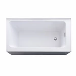 60"x32" Cupc-certified freestanding acrylic Alcove corner bathtub with 2 skrits