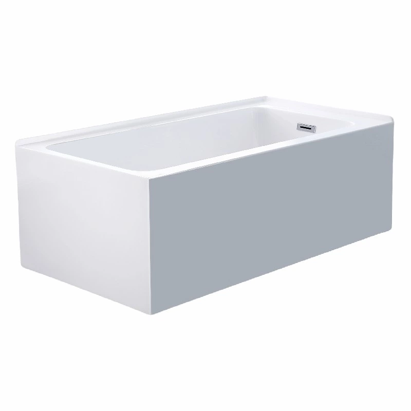 60"x32" Cupc-certified freestanding acrylic Alcove corner bathtub with 2 skrits