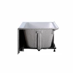 60"x32" Cupc-certified freestanding acrylic Alcove corner bathtub with 2 skrits