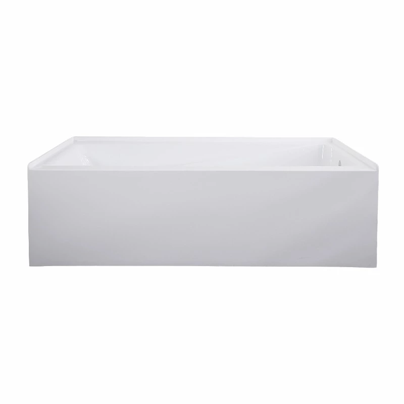 72"x36" High Quality Sleek Single Skirt Acrylic Alcove Bathtub with Armrests CUPC Certified