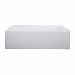 72"x36" High Quality Sleek Single Skirt Acrylic Alcove Bathtub with Armrests CUPC Certified