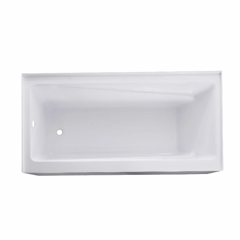 72"x36" High Quality Sleek Single Skirt Acrylic Alcove Bathtub with Armrests CUPC Certified