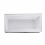 72"x36" High Quality Sleek Single Skirt Acrylic Alcove Bathtub with Armrests