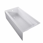 72"x36" High Quality Sleek Single Skirt Acrylic Alcove Bathtub with Armrests CUPC Certified