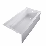 72"x36" High Quality Sleek Single Skirt Acrylic Alcove Bathtub with Armrests