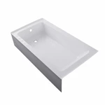 60"x32"X14" Customizable Acrylic Alcove Bathtub with 14" Low Height