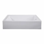 60"x32"X14" Customizable Acrylic Alcove Bathtub with 14" Low Height