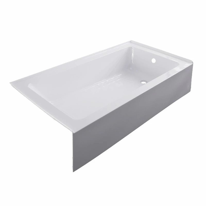 60"x32"X14" Customizable Acrylic Alcove Bathtub with 14" Low Height