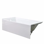 60"x34"x16" Contemporary Skirted Acrylic Alcove Bathtub