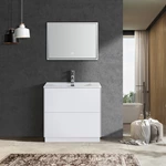 Modern Design With U-shaped Bathroom Cabinet Dtc Soft-close Drawers With FSC Certified Bathroom Cabinet