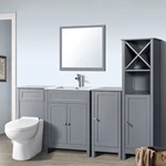 Elegant Design With Chrome Effect Knobs And DTC Soft-close Hinges For Doors Bathroom Cabinet