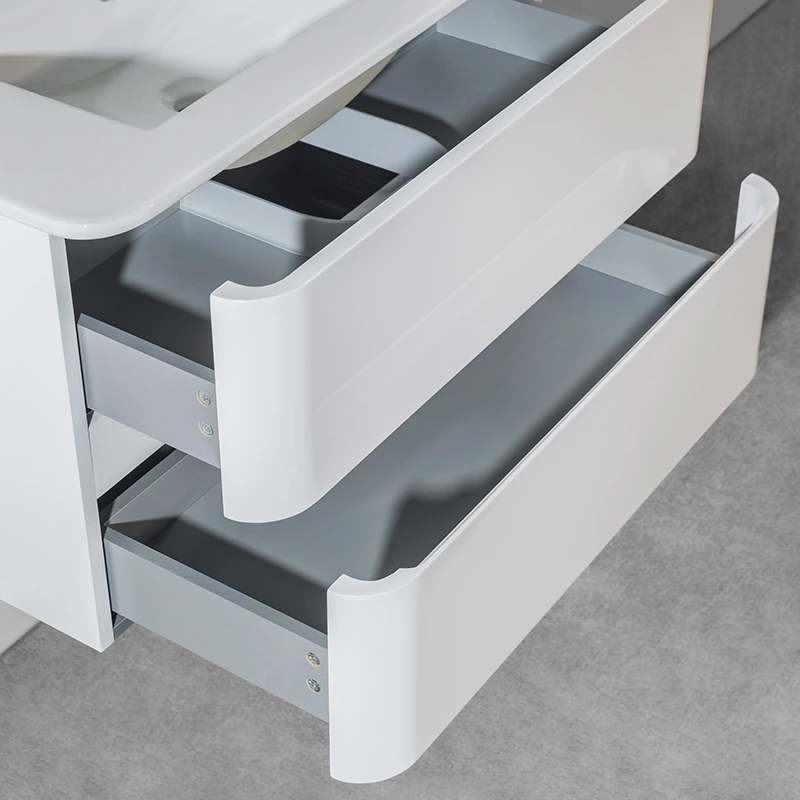 Modern Design Dtc Soft-close Drawers Elegant Design For Brigt White Bathroom Cabinet With Adjustable Hinge Hooks