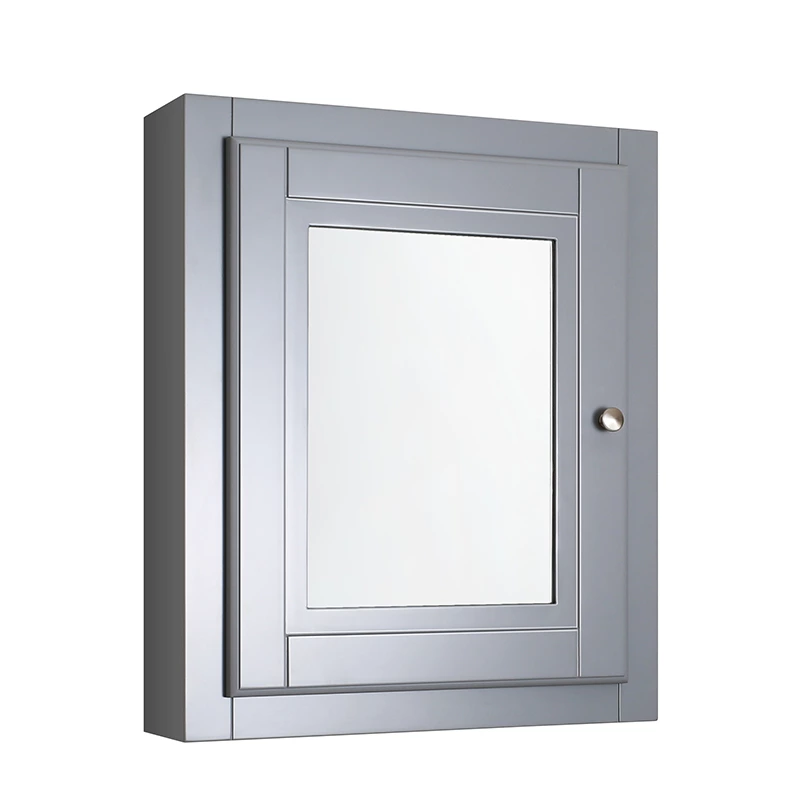 Elegant Design With Chrome Effect Knobs And DTC Soft-close Hinges For Doors Bathroom Mirror Cabinet