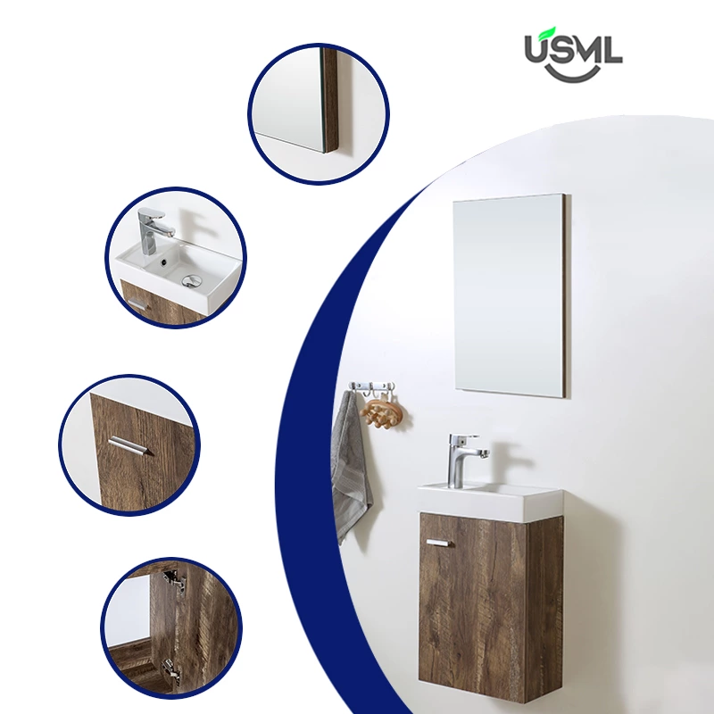 Modern Design  With DTC Soft Close Hinge And Aluminium Alloy Handle Small Bathroom Cabinet