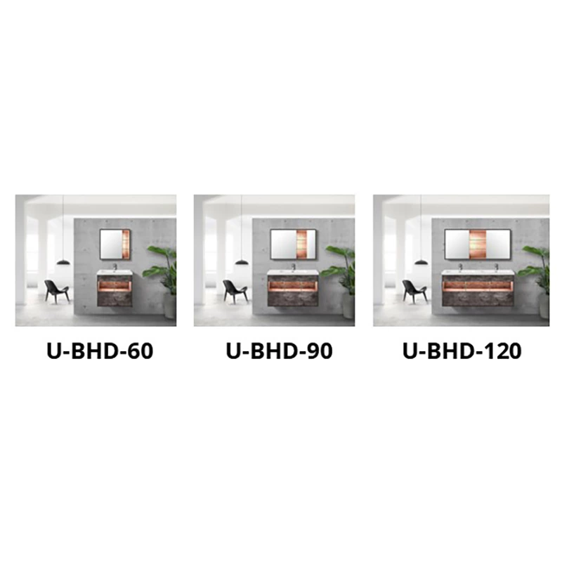 U-shaped Design With Dtc Soft-close Drawers, Elegant Mirror Cabinet With Glass Shelves