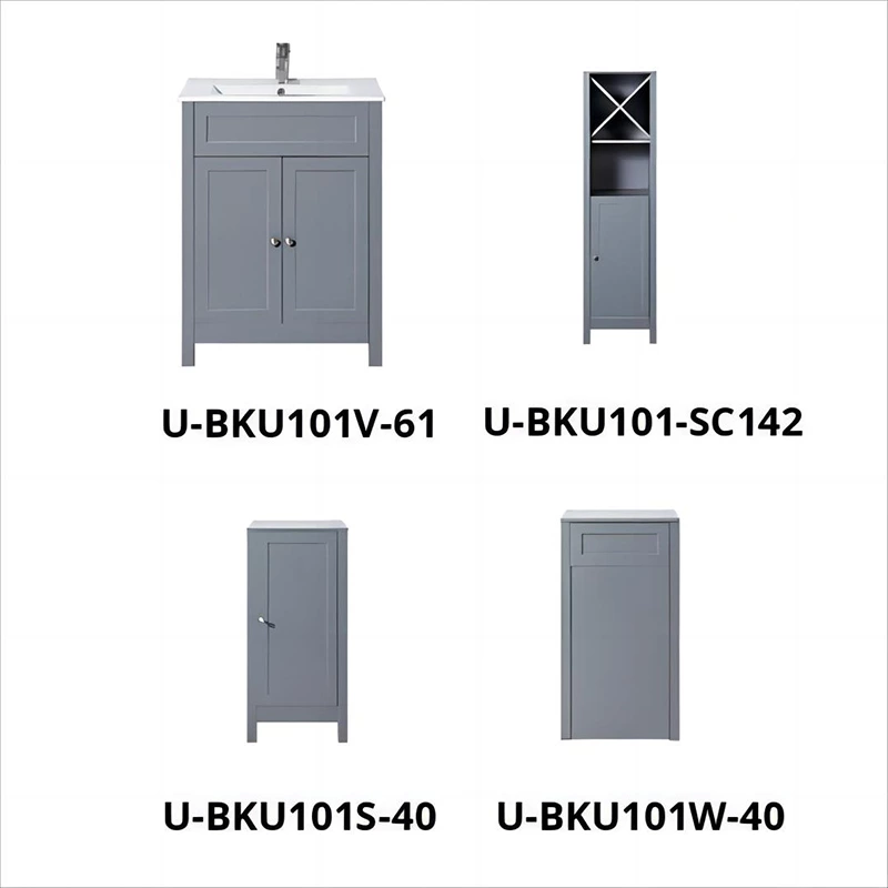 Elegant Design With Chrome Effect Knobs And DTC Soft-close Hinges For Doors Bathroom Cabinet