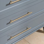 Elegant Design With Chrome Effect Handle And Dtc Soft-close Slider For Drawers Bathroom Cabinet