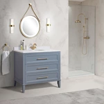 Elegant Design With Chrome Effect Handle And Dtc Soft-close Slider For Drawers Bathroom Cabinet