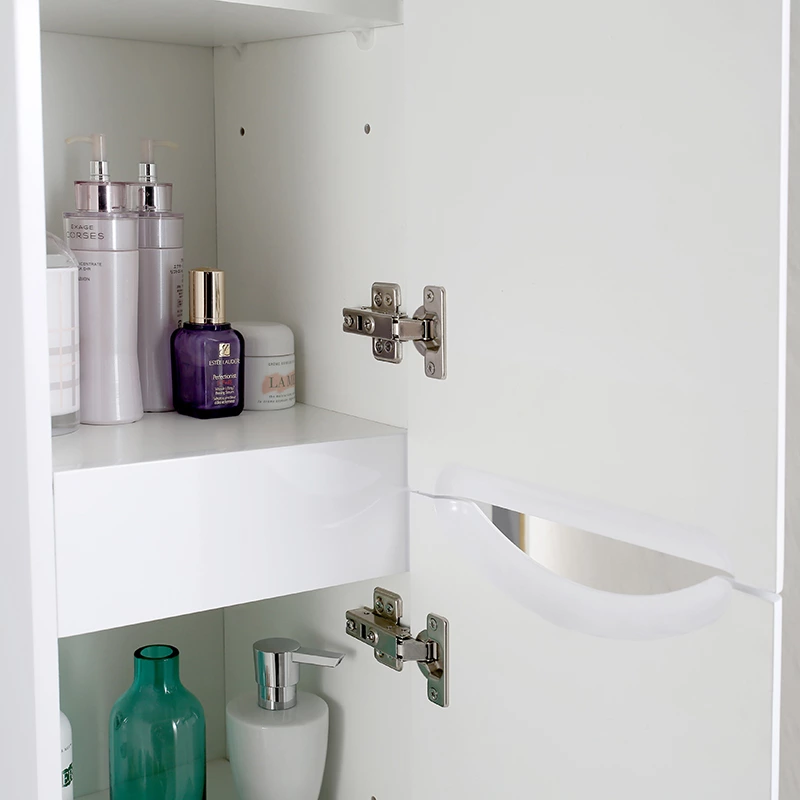 Bathroom Cabinet Modern Design With Smile-Shaped invisible handle DTC Soft-close Drawers With Adjustable Hinge Hooks