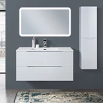 Bathroom Cabinet Modern Design With Smile-Shaped invisible handle DTC Soft-close Drawers With Adjustable Hinge Hooks