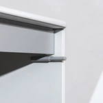 Durable DTC Softy Sliding Rail Elegant Design For High Glossy White Bathroom Cabinet With Integrated Drawer